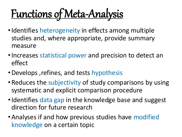 5 steps of meta analysis